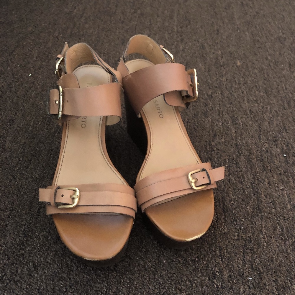 Franco Sarto Brown/Tan Wedges